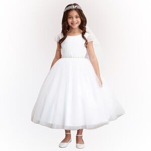 Satin and Tulle Flower Girl Dress - 4T